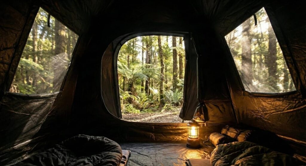 black tent